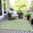 Machine Washable Indoor/Outdoor Xhevrie Green Rug-1774251949