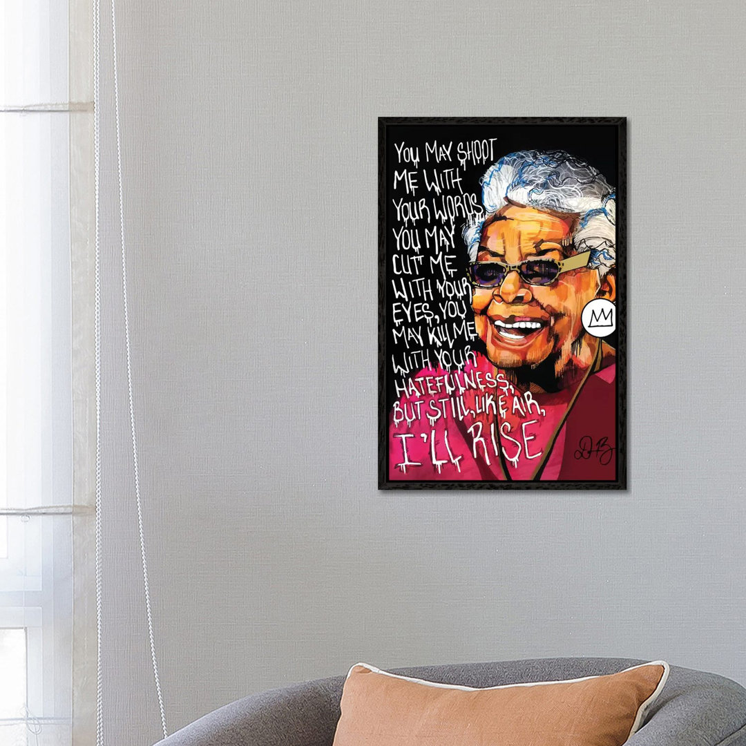 Leinwandbild - Grafikdruck „Maya Angelou” von Domonique Brown