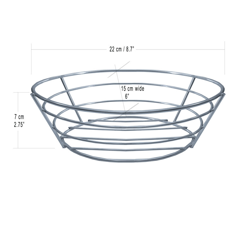 Charlton Home® Mcveigh Stainless Steel Bread Basket