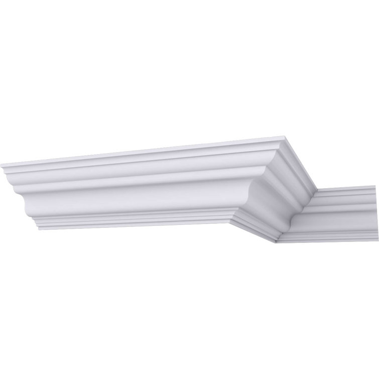 Échantillon - Moulure couronne Endurathane Versailles, H 5 5/8 po x P 6 3/8 po x F 8 1/2 po x L 12 po, apprêtée
