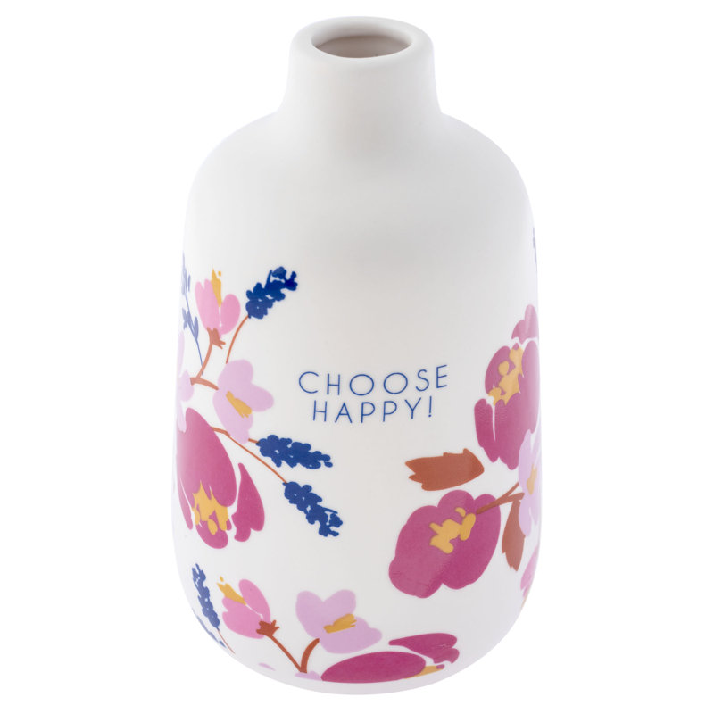 MEDIUM BUD VASE  CHOOSE HAPPY (S22)