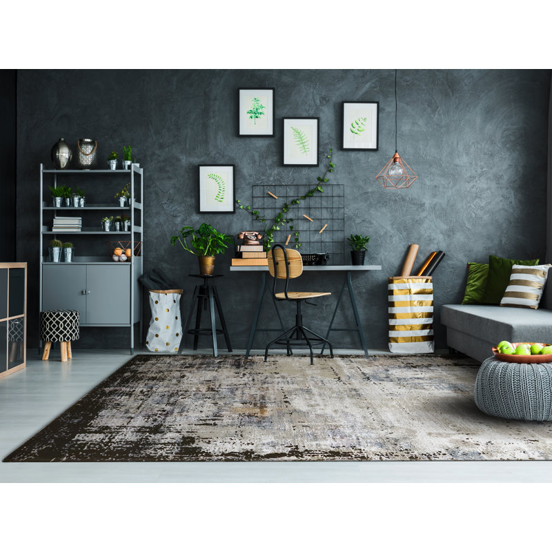 Tapis gris Carrie, Rectangle 6 pi 8 po x 9 pi 7 po