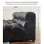 Canapé en cuir American-Style Vintage, fauteuil inclinable de style minimaliste