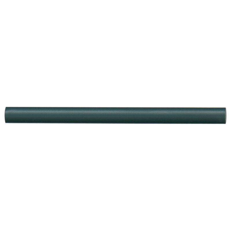 Reine 0.5" x 8" Ceramic Jolly Milter Edge Trim Border Tile, Dark Teal