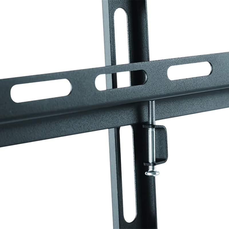 Low-Profile Black Steel Tilting TV Wall Mount for 37"-70" Flat Panels