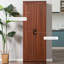 Armoire de rangement pour garde-manger de 63 po, 2 portes avec 5 tablettes et 2 tablettes réglables, brun pour un rangement, des portes et des tablettes élégants. Verrerie. Salle à manger