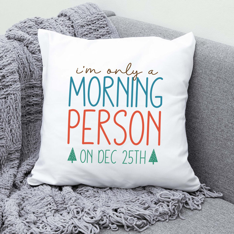 ChristmasFunny-16 Reversible Throw Pillow, 16" x 16"