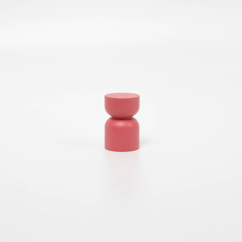ROUS Harwdare Mid-Century Modern Hourglass Knob, Blush (Pink)
