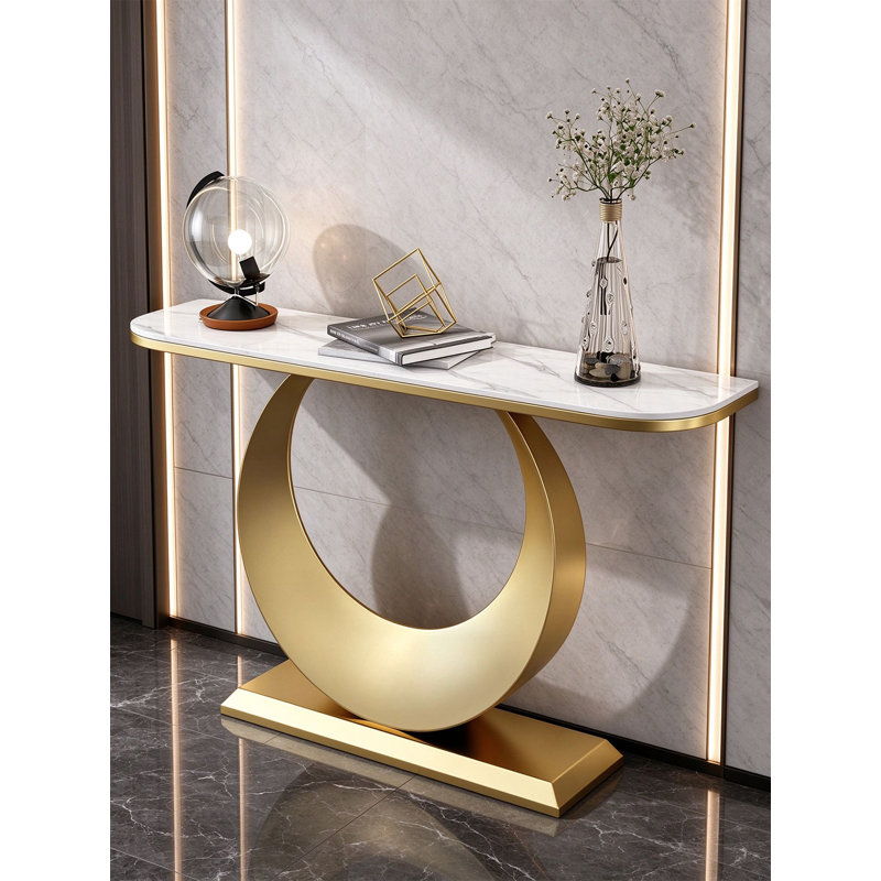 39.37 " W Stone Top Console Table