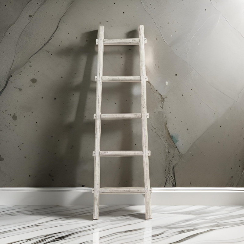 5 ft Blanket Ladder, White