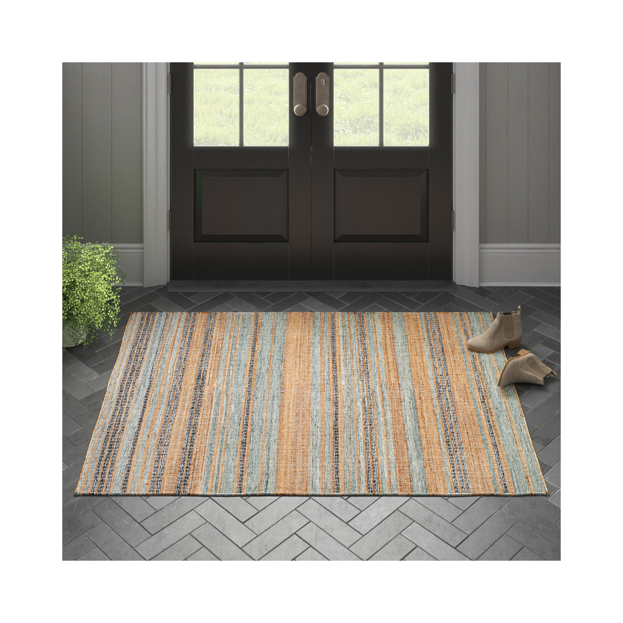 Murrayville Handmade Rug, Rectangle 4' x 6'