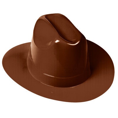 Chapeau de cowboy en plastique Beistle Brown
