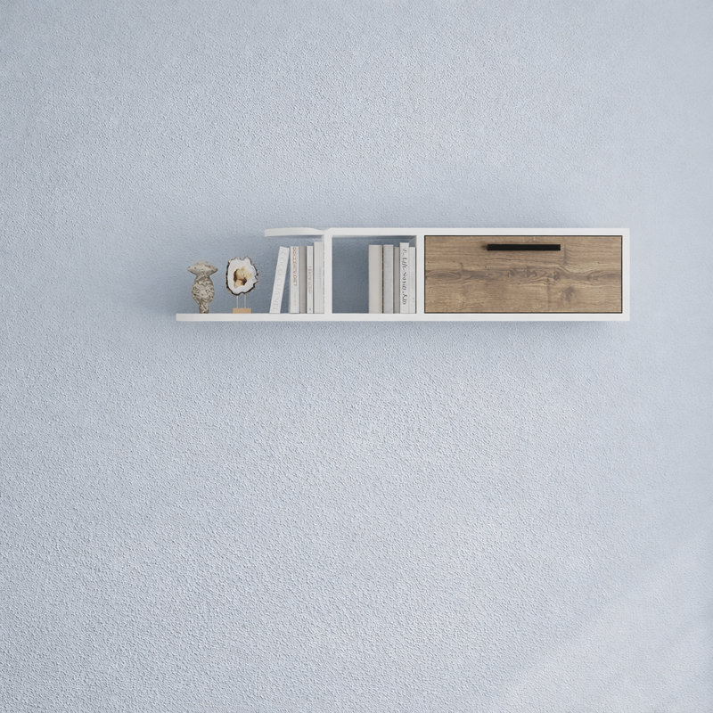 Floating Shelf, Grey/White