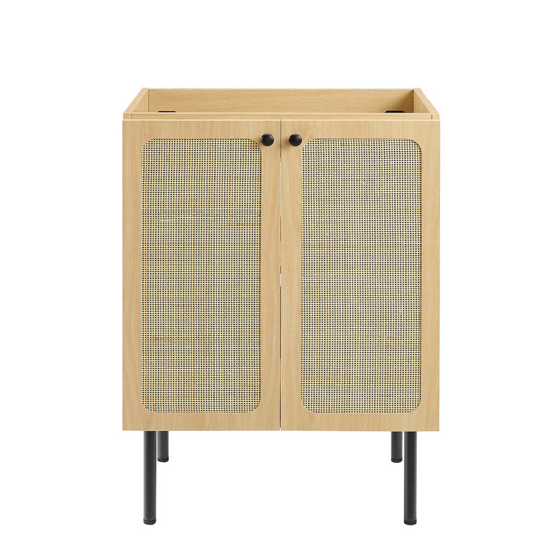 Chaucer Oak and Rattan 24" Single Bathroom Vanity Cabinet