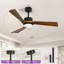 Ventilateur de plafond Karlena de 52 po moderne en bois massif à 3 pales avec double éclairage à intensité variable et télécommande