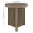 Holm 22" Round Fluted Side Table with Pedestal Base in Antiqued Gray Oak | Mid-Century Modern Accent Table for Living Room or Bedroom -612592017
