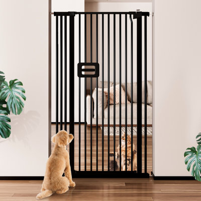 Mestuel 55"" Extra Tall Cat Gate, 29.5-34.25"" W Cat Pet Gate for Doorways/Stairs& Hallways, Extra Tall Cat Gate with 2.75"" Extension Kits Auto Close Na -  Tucker Murphy Pet™, ADDE556F3E1C4E7C9AF9E6FD1249E9A2