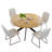 46.4" Round Table Set Of 4 , Modern Kitchen Table Set, Mdf Dining Table With Dining Chairs-169427396
