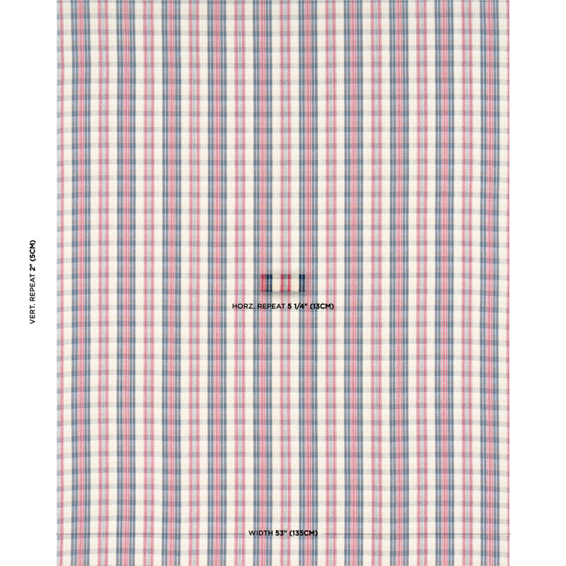 Tissu Fonda, Rouge / bleu marine