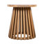 Ensemble de fauteuil club d'extérieur et de table d'appoint en bois d'acacia avec coussins imperméables
