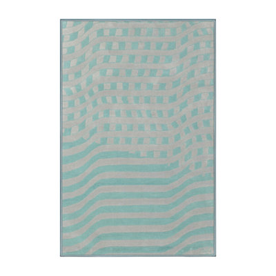 Tapis contemporain vert / gris