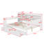 Full Size Wooden Daybed With Drawers, USB Ports And Desk-925144645