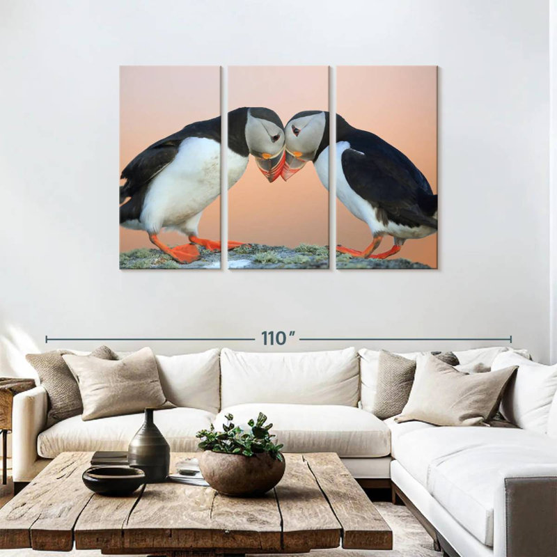 Norwegian Puffin Bird, 48" H x 74" W