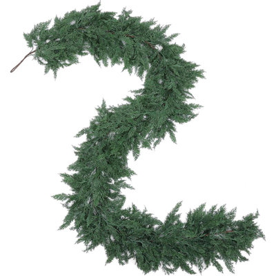 Artificial Cedar Garlands, Real Touch Winter Cedar Pine Garland,  Artificial Greenery Garland For Table, Mantle, Wall, Indoor, Outdoor Christmas Decor