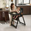 Chaise haute convertible pour bébé à bascule avec harnais à 5 points pour un rangement et une mobilité faciles, convient aux enfants de 6 à 3 ans