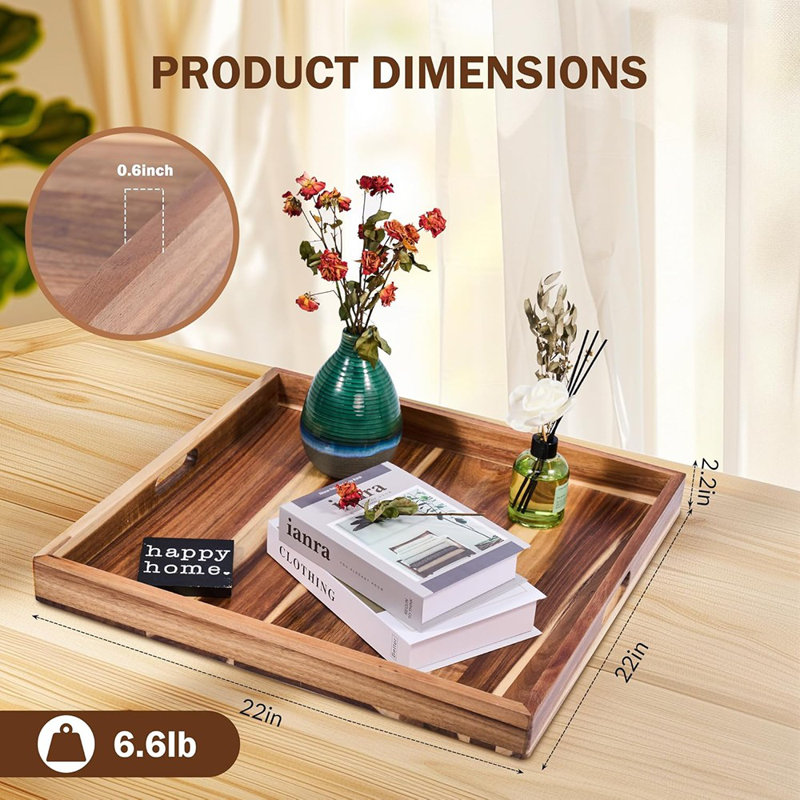 Plateau de repose-pieds en bois de 22 po