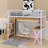 Twin Size Metal Loft Bed With Built-In Work Station, Wardrobe,LED And Storage Staircase