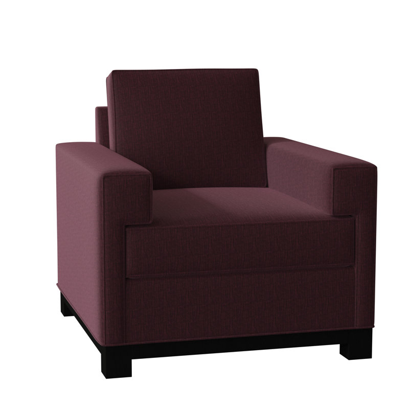 Fauteuil de 38 po de largeur Grace, Aubergine Key, Rouge, Moyen