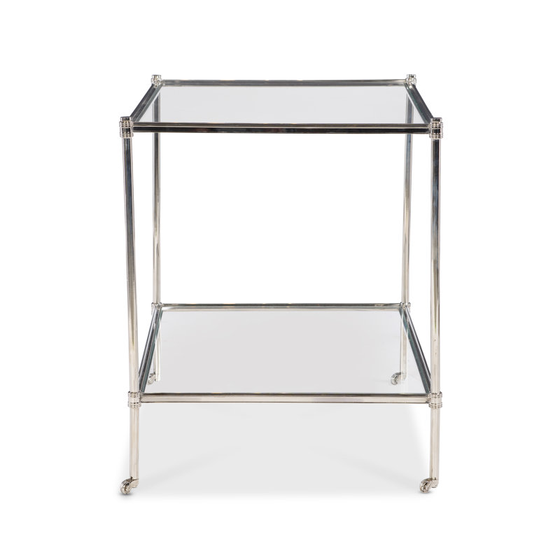 Maitland Smith Glass Top End Table