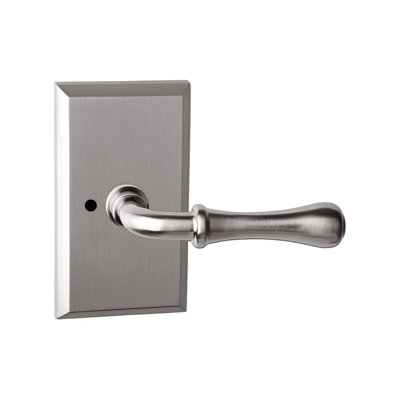 Levier d'intimité Bravura 931-G1 sur rosette rectangulaire biseautée en nickel satiné Huntsville