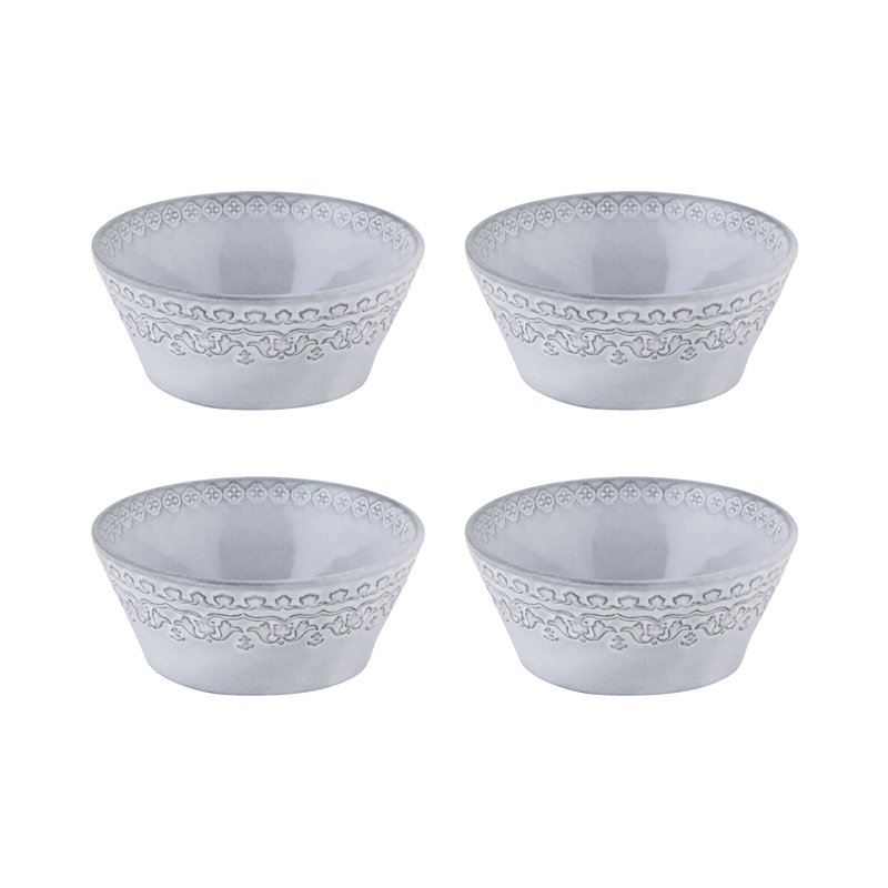 Rua Nova Antique White Earthenware Dinnerware Set - Service for 4, Antique White