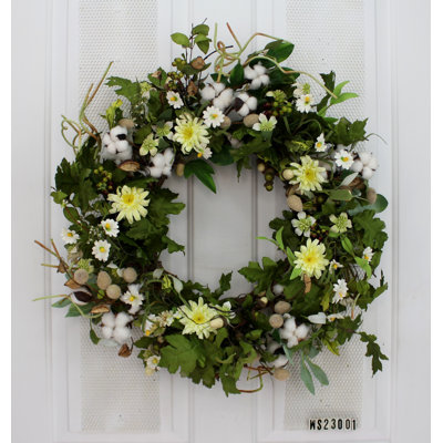 Handcrafted Faux Mixed Assortment Foam 24'' Wreath