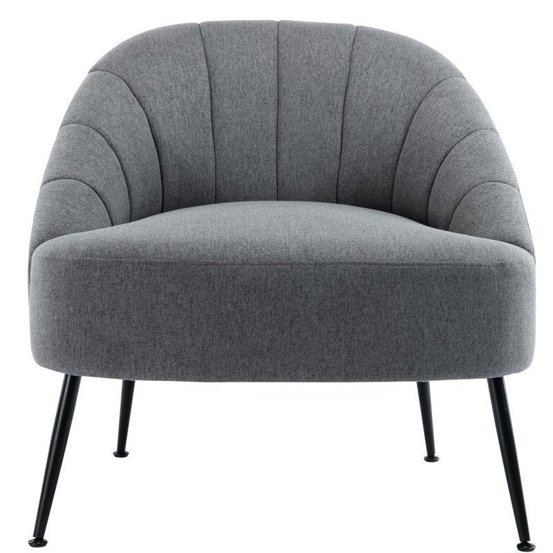 Hippolytus Upholstered Side Chair, Dark Grey