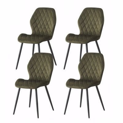 Norred Velvet Dining Chairs Upholstered seat