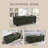 48" Ottoman Bench With Storage, Bench For Bedroom,Living Room,Hallway, Upholstered Tufted Faux Leather PU Ottoman Dark Green-2114379600