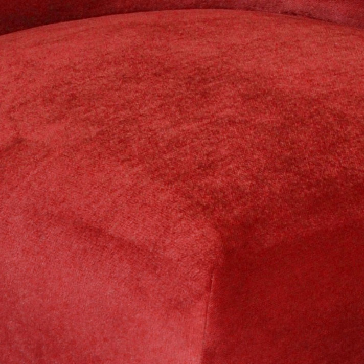 Vintage Upholstered Slipper Chair, Red