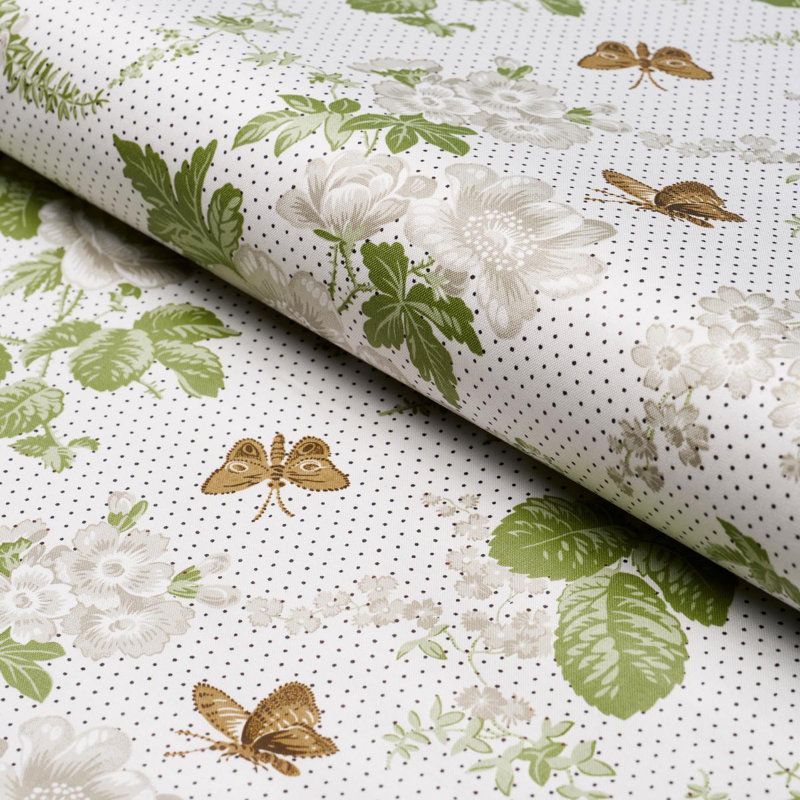 Tissu chintz Schylacher X Rita Konig Sibyl, Neutre