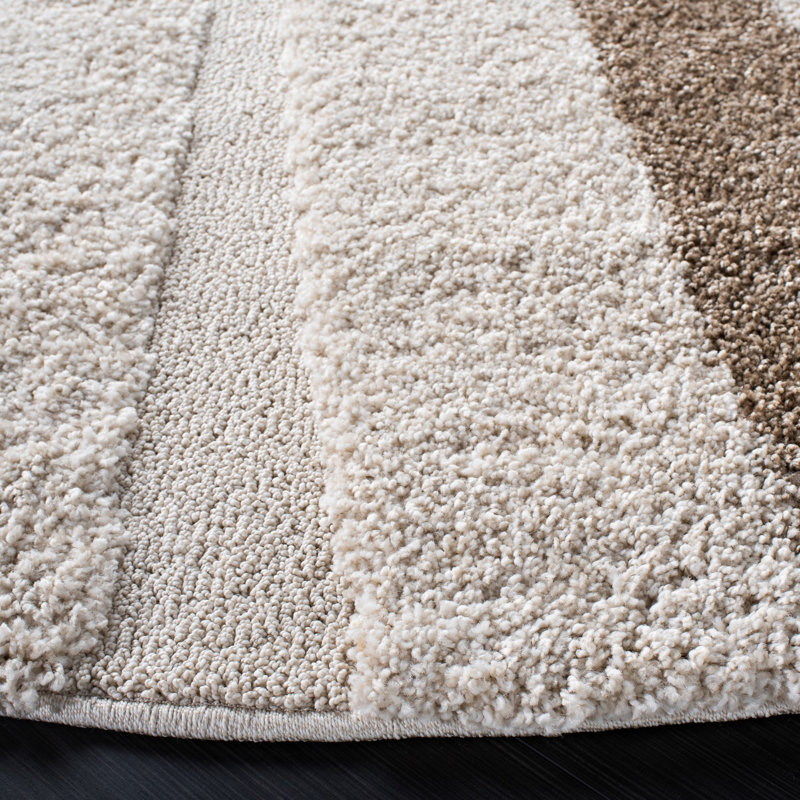 Tapis à poils longs Esmeray Florida, Rond 6 pi 7 po