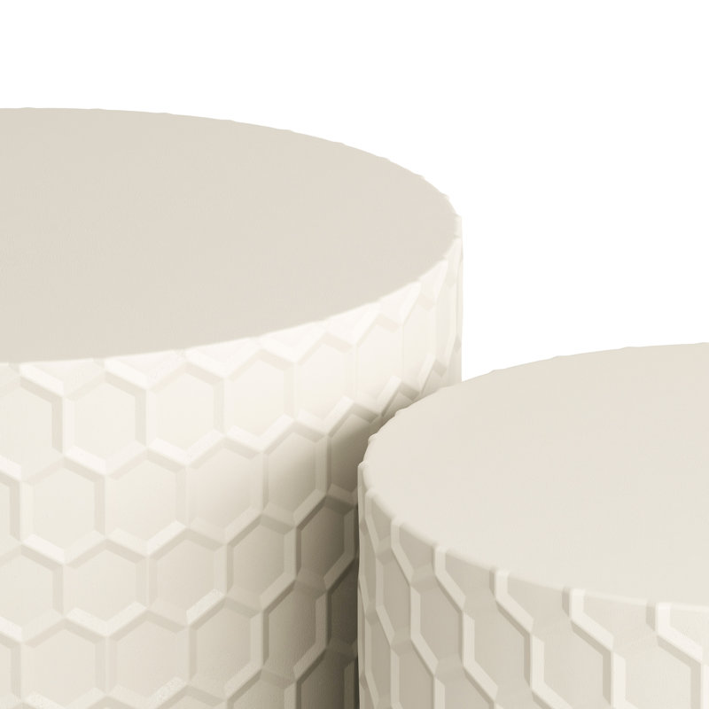 Table basse Beige Minimalist Drum Circle
