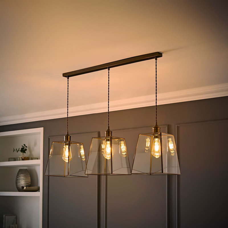 Alexeah 3 - Light Brushed Brass Pendant