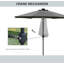 Yakhlef 270 cm W X 270 cm D Octagonal Lighted Tilt Market Parasol with Crank Lift-1836131731