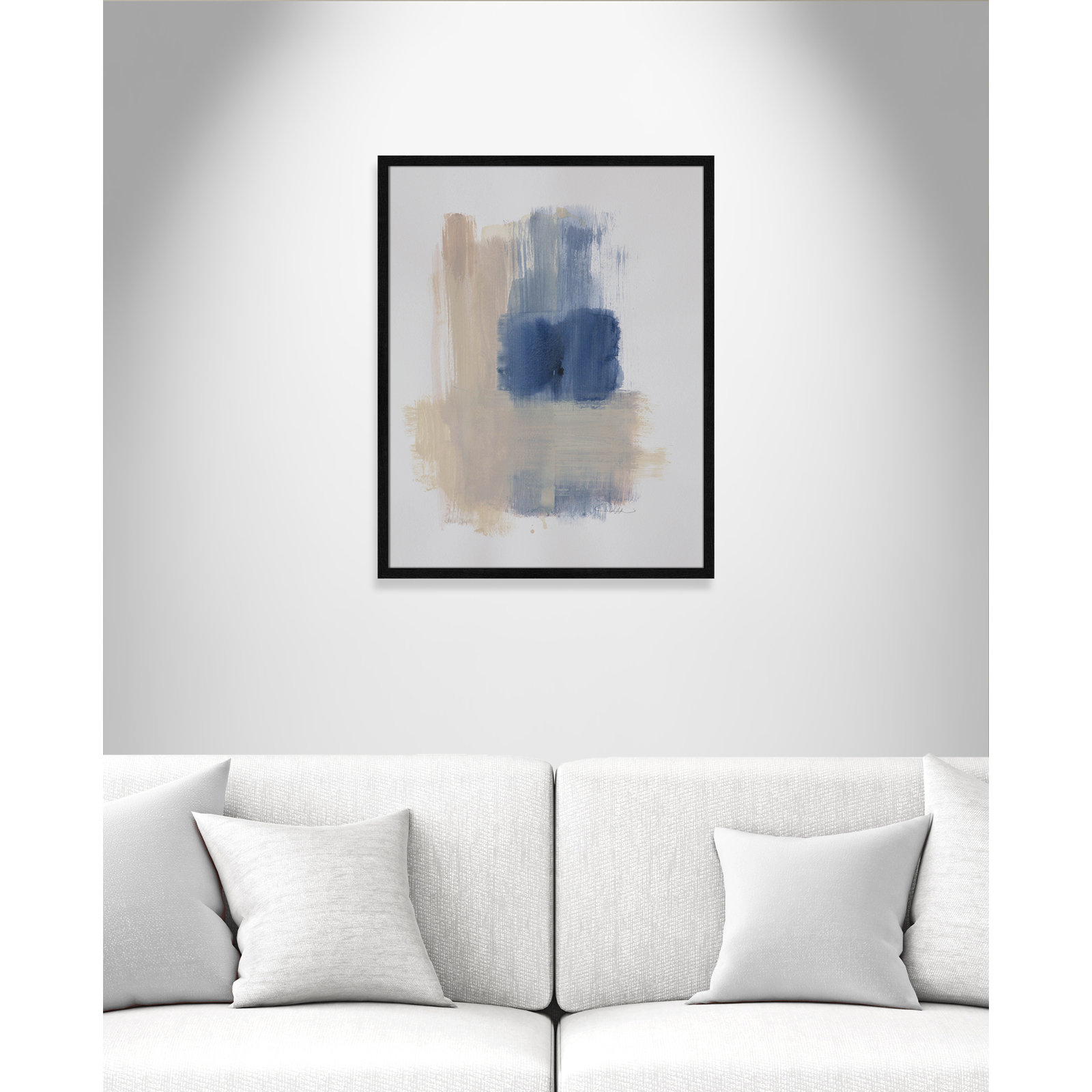 Macathurn "Powder Room Wash III" Print, 29.5" H x 23.5" W x 1.25" D, Black Slim Unmatted Picture Framed