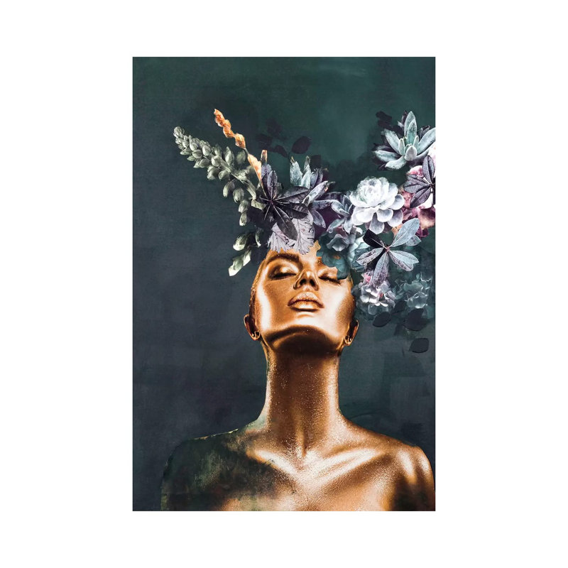 Gold Couture II - Print on Canvas, Wrapped Canvas, 66.04cm H x 45.72cm W x 3.81cm D