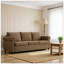 Canapé-lit convertible grand 81,5 po 2-en-1, canapé-lit escamotable, canapé-lit 3 places, avec matelas en mousse à mémoire de forme de 3,35 po, main courante à rivets, brun-12393347