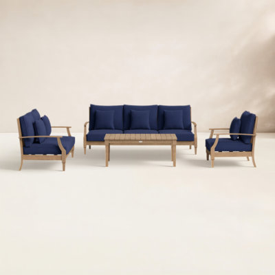 Samya 6-Person Eucalyptus Patio Seating Group