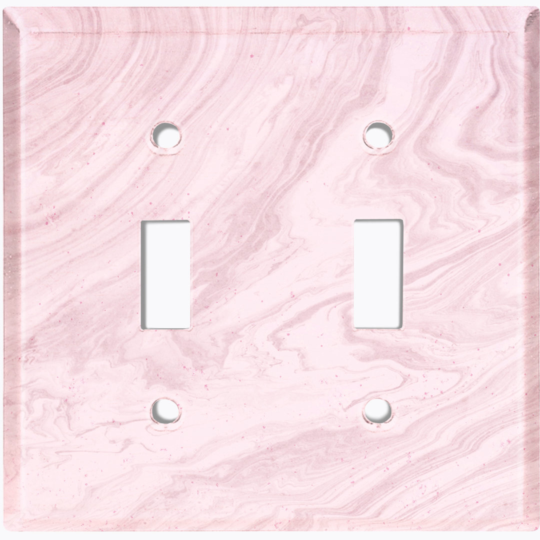 Patterned 2 - Gang Toggle Light Switch Standard Wall Plate WorldAcc 